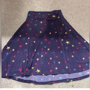LuLaRoe A-Line Skirt with Colorful Star Pattern